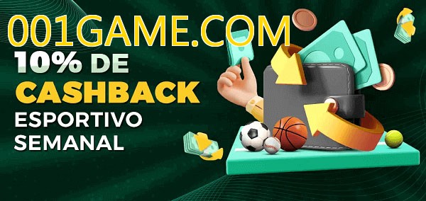 10% de bônus de cashback na 001GAME.COM